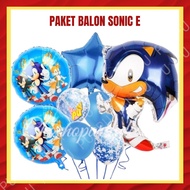 SONIC THE HEDGEHOG E Balloon Package Super Sonic Birthday Decoration/