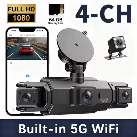 360° dashcam car camera recording wifi wireless webcam way video recorder 1080P 24 Parking 4 Channel