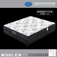 (包運費)席夢思床墊 皇冠酒店面料 BIGREST連鎖彈簧 天然乳膠床墊