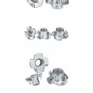 Four-prong nut furniture wood-plated nut furniture claw nut Embedded screw cap/Four-claw nut/claw nu