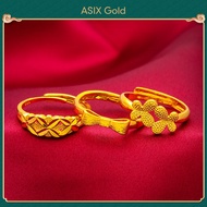 ASIX GOLD 916 Gold Solid Sweet Cutie Love Butterfly Fashion Ring / Cincin Padu Hati Rama Emas 916