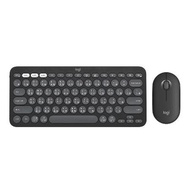 Logitech 羅技 Pebble 2 Combo 無線藍牙鍵盤滑鼠組 K380S+M350S石墨灰