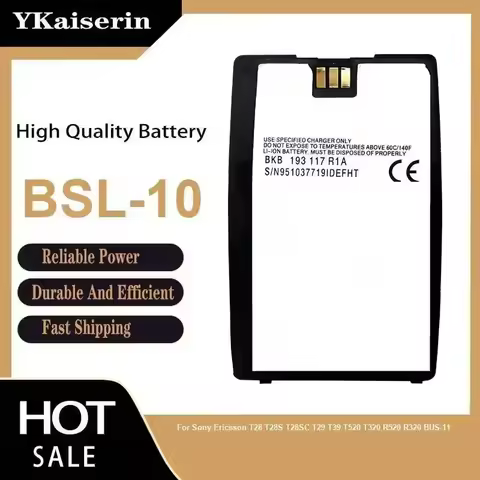 Mobile Phone Battery Bsl-10 650mAh For Sony Ericsson T28 T28S T28SC T29 T39 T520 T320 R520 R320 Bus-