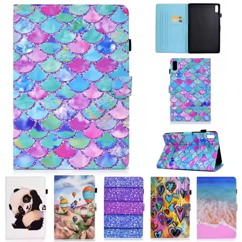 For Lenovo Tab P11 2nd Gen Case 11.5" Fashion Painted Wallet Leather Cover For Coque Lenovo Tab P11 