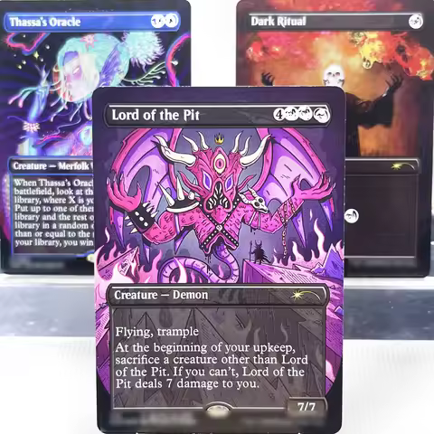 SLD HOLO2-Ⅰ01 Tcg proxy cards magical Lord of the Pit Thassas Oracle Dark Ritual Phyrexian Tower Men