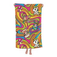 Tokidoki Bath Towel 80x130cm Large Outdoor Unisex Beach Towel Super Absorbent Soft Bath Towel