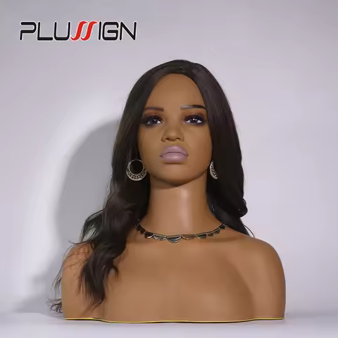 Realistic Female Mannequin Head With Shoulders, Fuller Lip,Eyelashes,Ear Holes African Makeup Maniki