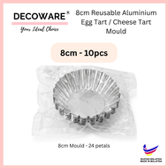 DECOWARE Acuan Egg Tart Aluminium | Acuan Tart | Cheese Tart Mould | Fruit Tart Mould (3.5cm/4.5cm/5