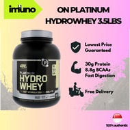 [Imuno] Optimum Nutrition ON Platinum Hydrowhey Protein Powder (3.5 lbs) Hydro Whey 100% AUTHENTIC