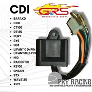 PRY RACING GRS MOTORCYCLE CDI CT100 C100 SMASH HD3 DT125 BARAKO LIFAN WAVE RS100 STX GY6 FURY RAIDER