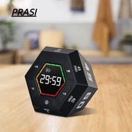 PRASI Electronic Timer Cube, Hexagonal Custom Countdown Sale Pomodoro Timer,  3/5/15/30/45/60 Minute