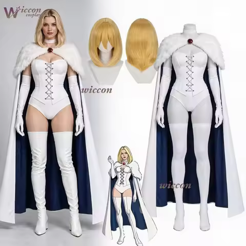 YNot Cos Women's Dresses White Queen Emma Cosplay Costumes Anime Emma Grace Frost Role-playing Cloth
