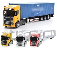 1/50 SCANIA Diecast Alloy Truck Toy Car Car Model Removable Engineering Transport Container Lorry Ve