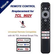 NiLANK Replacement Remote Control RC902V FMR4 for TCL 8K Qled Smart TV Remoto 50P725G no voice