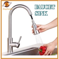 IKQPH Water Saving Kitchen Stainless Steel Pull Out Tap Faucet Kitchen Sink
