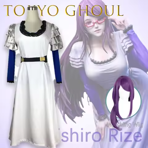 Kamishiro Rize Tokyo Kamishiro Rize Cosplay Dress Anime Ghoul Elegant Costume Sleeveless Purple Char