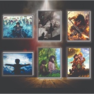 Attack on titan 3D color-changing LED light painting - ANIME 3D LED light painting for desk and nigh