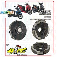 CVT for Honda Beat f.i. Click 125 150 Pulley set, back plate, drive face, clutch shoe by HIRC Taiwan