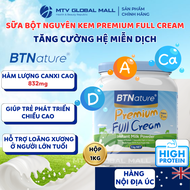 Sữa Tươi Dạng Bột Tách Béo Btnature Premium Hộp 1kg Bổ Sung Canxi khoáng Chất Xương Khớp Chắc Khỏe