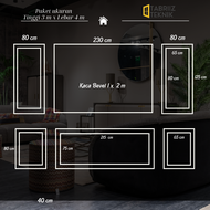 PAKET WALL MOULDING 3 x 4 M LIST PROFIL KAYU DAN KACA BEVEL LANGSUNG PASANG DINDING DEKORASI (PRE OR