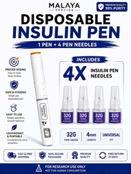 Disposable insulin pen plus insulin needle and alcohol swab