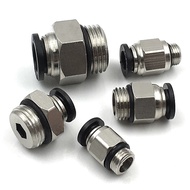 1pcs Black Type G thread PC pneumatic quick connector trachea hose 4 6 8 10 12mm quick connector pne