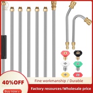 7 Pieces Pressure Washer Extension Wands 10Ft Replacement Lance, Curved Rod 30 or 120 Degree, 6 Piec