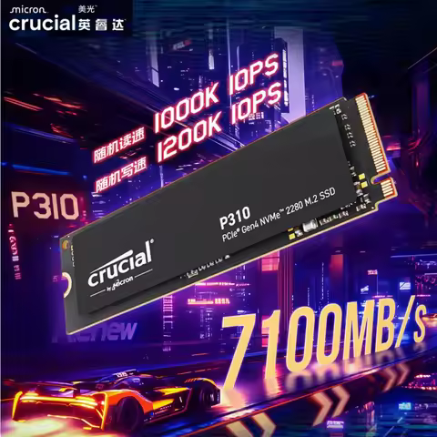 Crucial P310 500GB 1TB 2TB 2280 PCIe Gen4 3D NAND NVMe M.2 SSD – Up to 7,100 MB/s ,Internal Solid St