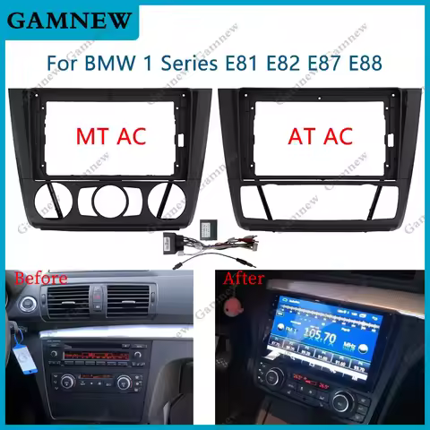 9 Inch Car Fascia Frame Adapter Canbus Box Decoder For BMW 1 Series E81 E82 E87 E88 Android Radio Da