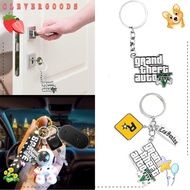 CLEVERHD Game PS4 GTA5 Keychain, GTA V Grand Theft Auto 5 Star Muti Key Holder, Car Pendant Keyring 