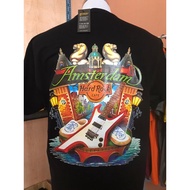 ♈▥BAJU HARD ROCK CAFE AMSTERDAM TSHIRT HRC BLACK