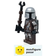 sw1166 Lego Star Wars 75319 75321 - The Mandalorian Din Djarin 'Mando' Silver Beskar Armor Minifigur