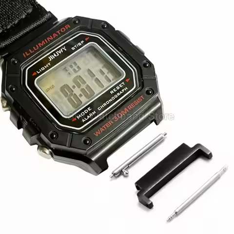 Black Silver for Casio G-SHOCK AE1000/1100/1200 W-218H/800H Watchband Connector 18mm To 20mm Corrosi
