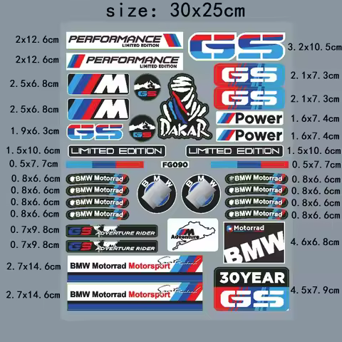 Motorcycle BMW stickers logo Bike Helmet decal For BMW 50th M X1 X2 X3 X5 X4 G11G12 F40 F30 F20 Car 