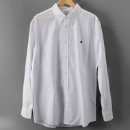 Brooks Brothers Broo Booker Brothers เสื้อเชิ้ตผู้ชายแขนยาว Oxford Spun เสื้อลำลอง