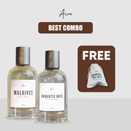COMBO MALDIVES + ROMANTIC NOTES Perfume Minyak Wangi Perempuan Lelaki tahan lama perfume womens mens