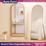 (Free Wooden Packing) Full Body mirror Aesthetic standing mirror Oval Type 160x50/ 150x40CM
