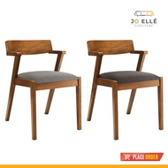 Jo ELLE - Zanta Dining Chair / Solid Wood Dining Chair (Set of 2)