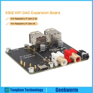 Geekworm Raspberry Pi X302 HiFi DAC HAT Audio Card & USB HUB for Raspberry Pi Zero 2 W / Zero W (Not