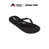 Fipper Slim Selipar Getah Black - Fipper Slim Rubber Slipper Black