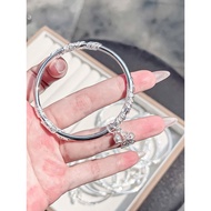 Super Beautiful S99 Pure Silver Lotus Bracelet (Empty) HTJ