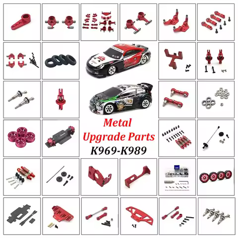Metal Modified Gearbox Chassis Upgrade Parts for WLtoys 1/28 284131 K989 K969 Remote Control Car, wi