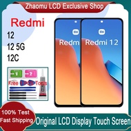Original Redmi 12 12 5G 12C LCD Display Touch Screen With Frame Replacement