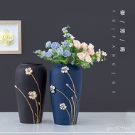 New Chinese Modern Creative Ceramic Floor Vase Dried Flower Porcelain Vase Floral Living Room Soft Decoration Decoration
