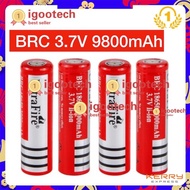 [4ก้อน] igootech UltraFire 9900 mAH 18650 Rechargeable lithium Li-ion Battery ถ่านชาร์จ ถ่านไฟฉาย แบตเตอรี่ อเนกประสงค์ ขนาด 9900 mAH สำหรับ ไฟฉาย อุปกรณ์รักษาความปลอดภัย LE