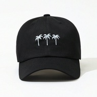 Mũ bóng chày họa tiết cây dừa thường ngày MusicFest Y2KFest Trở lại trường mùa thu