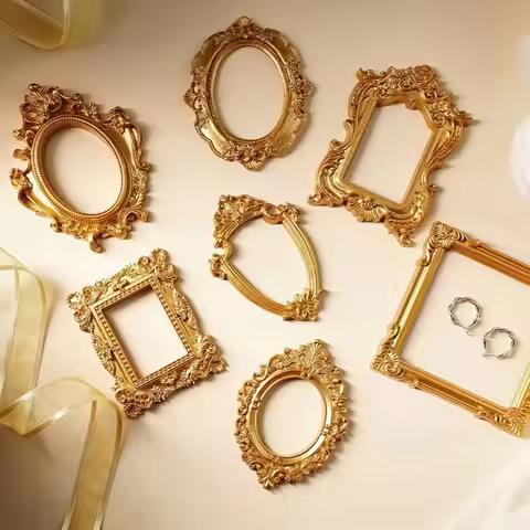 1pc Creative Gold DIY Shadow Box Frame 3D Memory Display Frames Wedding Photo Display Frames Home De