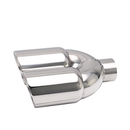 Stainless Steel double Exhaust tip 2 inch inlet 3 inch slant style Muffler Tail end Pipe for Univers