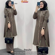 CACA SET/SETELAN BLOUSE LONG TUNIK JUMBO/KNIT ASTER PREMIUM LD 120 CM FIT XXL
