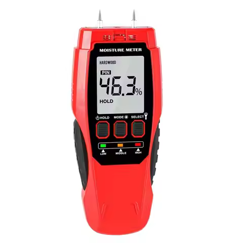 AT19-For Wood Moisture Meter Digital Pin-Type, Backlit LCD Flashlight Display 4 Modes For Wood, Dryw